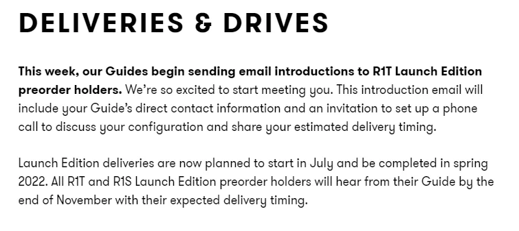Rivian R1T R1S Rivian Guide Contacted Finally! (For Real) ? 1624402818502