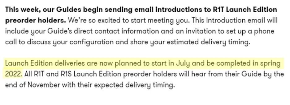 Rivian R1T R1S Rivian Guide Contacted Finally! (For Real) ? r