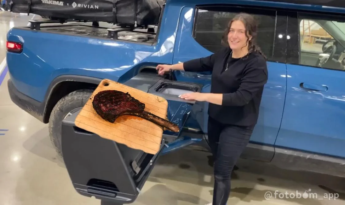Rivian R1T R1S Camp Kitchen shown off by RJ E2A46E40-0B21-4AEB-91F5-C858A9F476CE