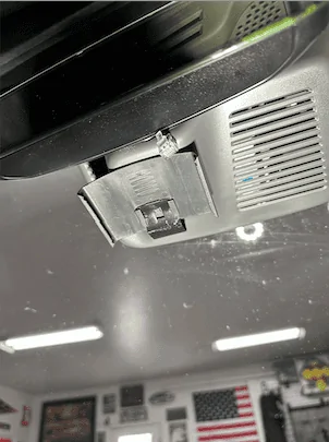 Rivian R1T R1S Valentine Radar Detector Mount DIY Mod 1682193966086