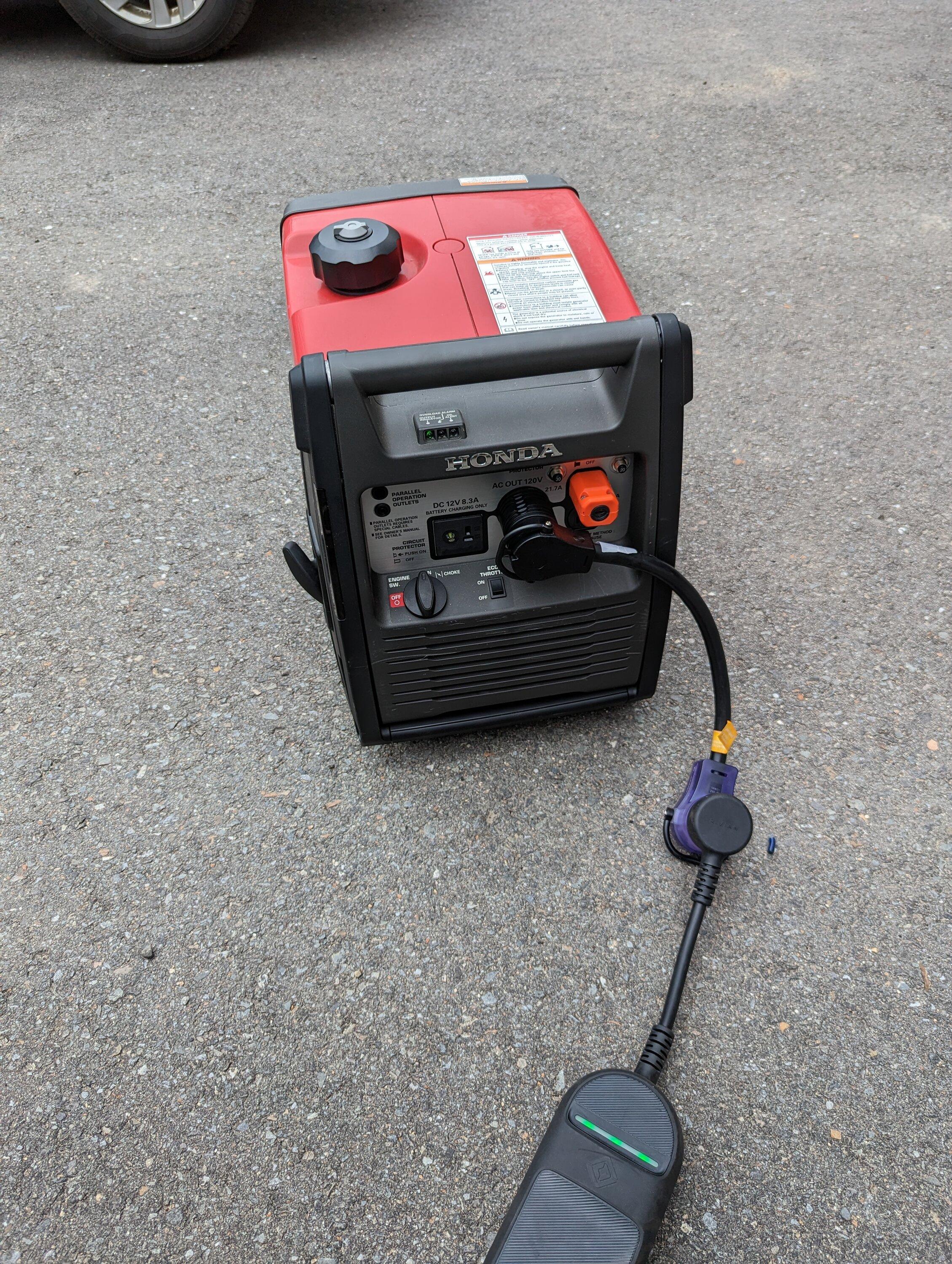 Rivian R1T R1S Charging with an inverter generator - success! Generator
