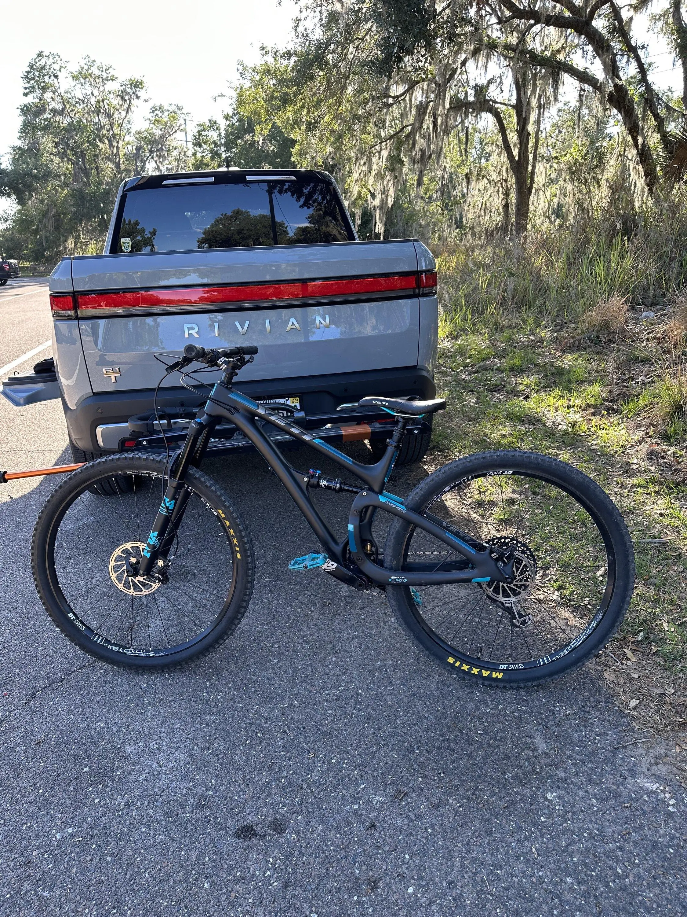 Rivian R1T R1S R1T and Mountain Biking Yeti