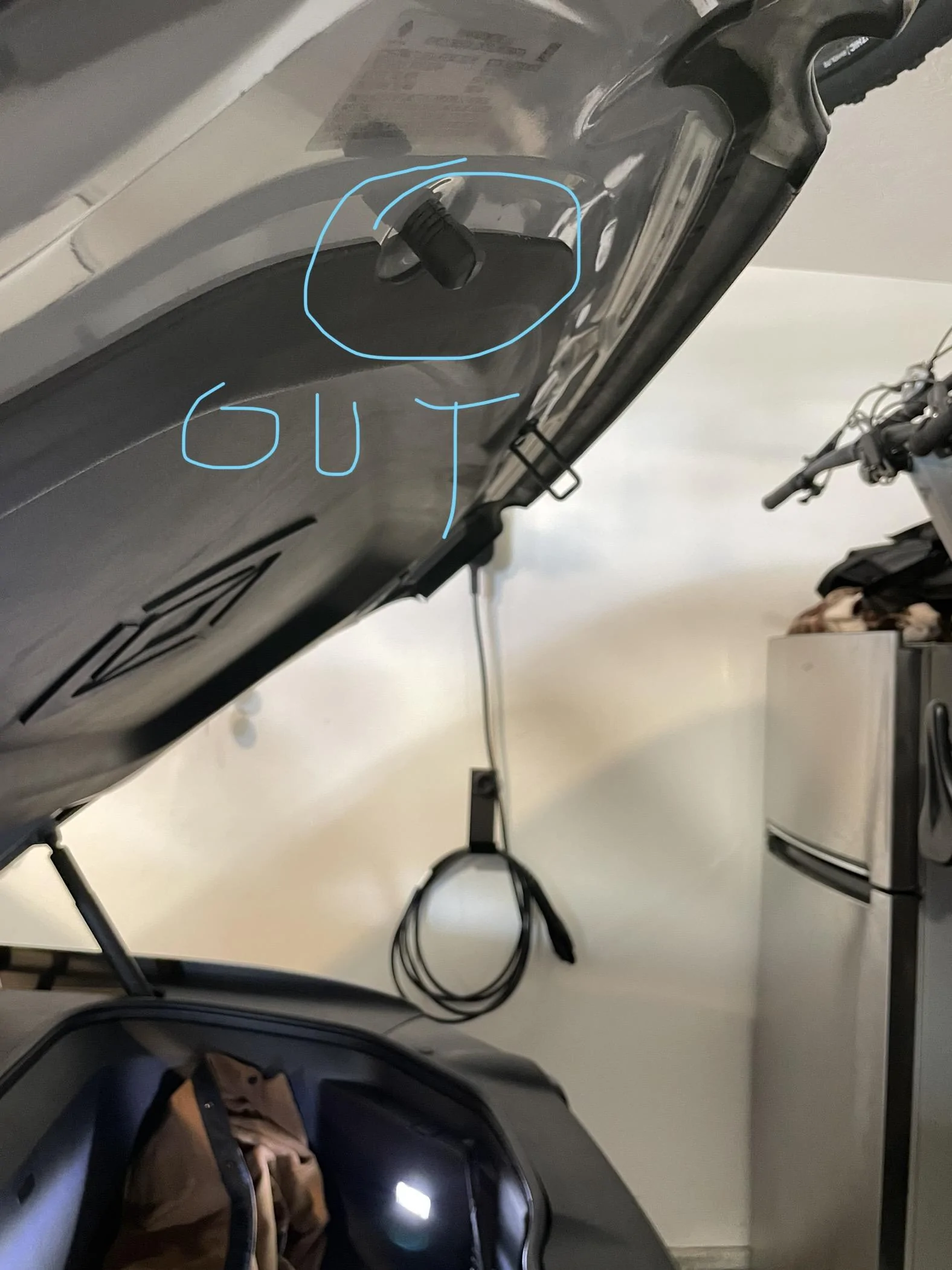 Rivian R1T R1S Frunk hood higher on one side - how to adjust? IMG_0425