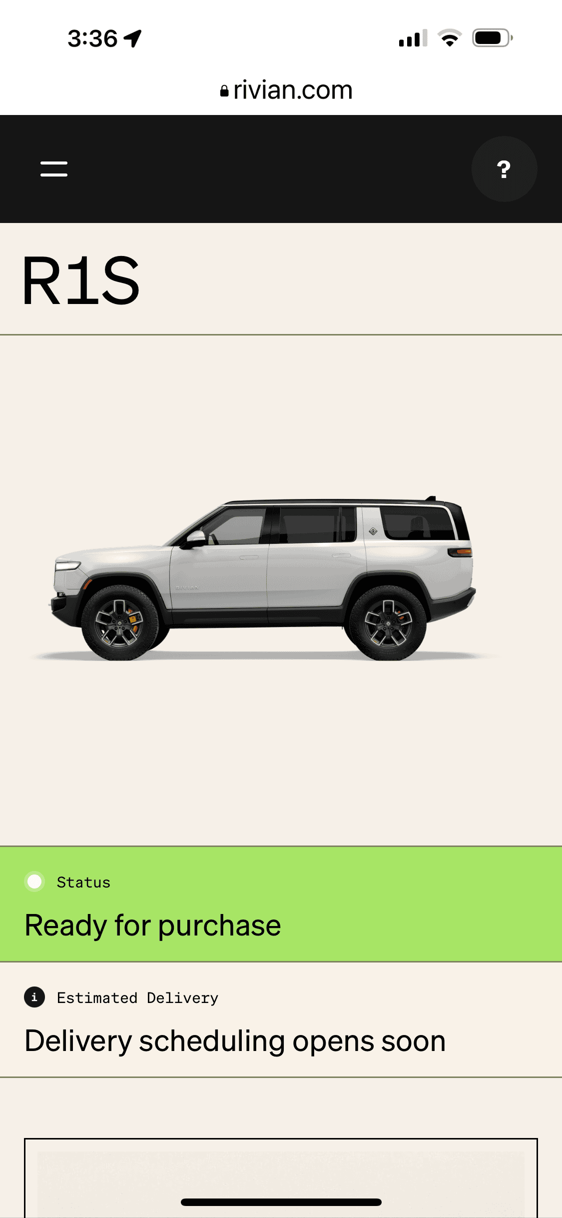 Rivian R1T R1S R1S Shop access live with lots of inventory! IMG_1977.PNG