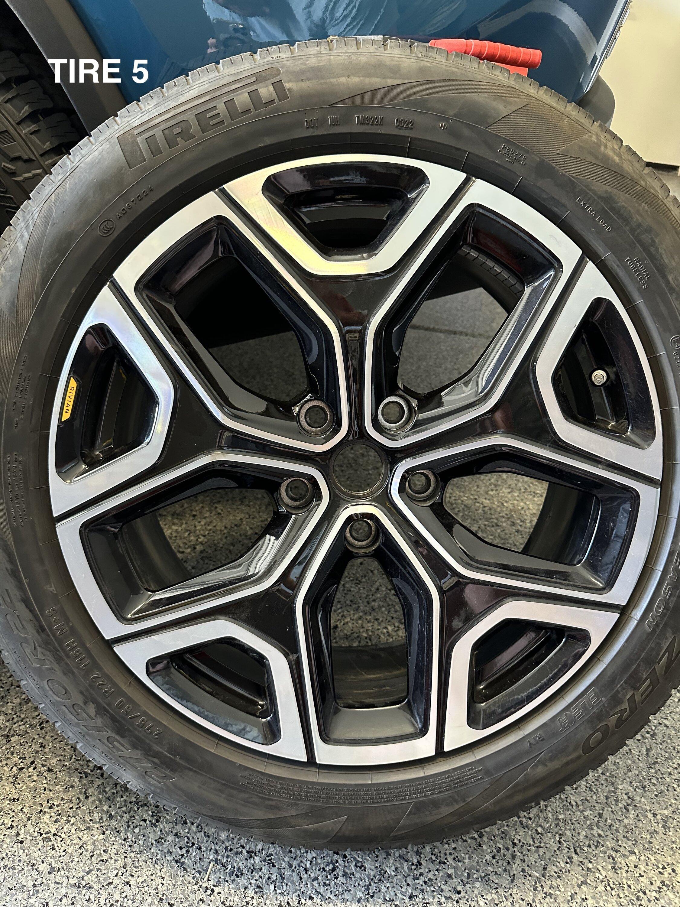 Rivian R1T R1S 5 22" Sport Bright Wheels & Tires Tire 5-2