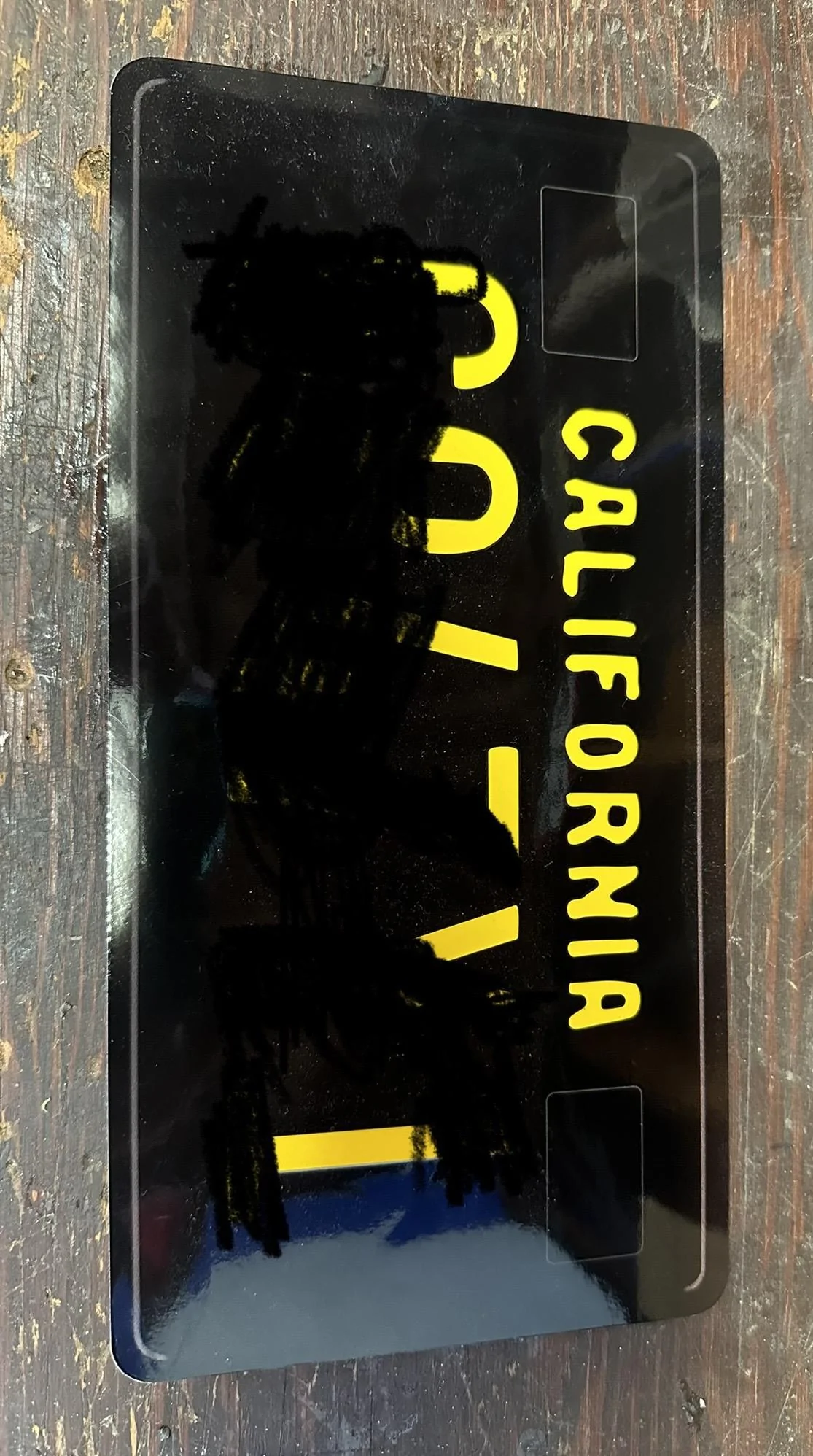 Rivian R1T R1S Adhesive front license plate IMG_0244