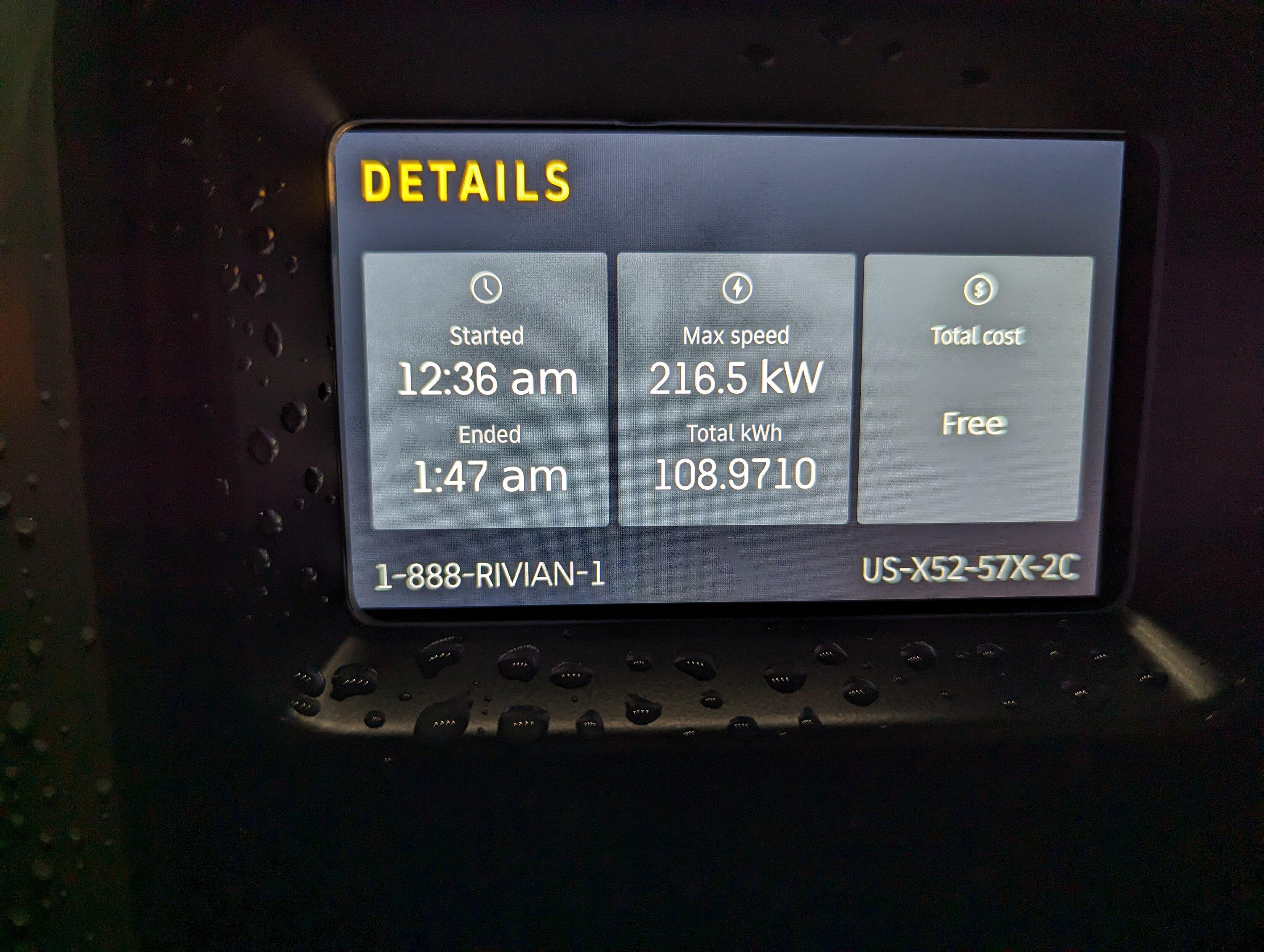 Rivian R1T R1S Rivian wouldn't charge at DCFC PXL_20230423_054746547