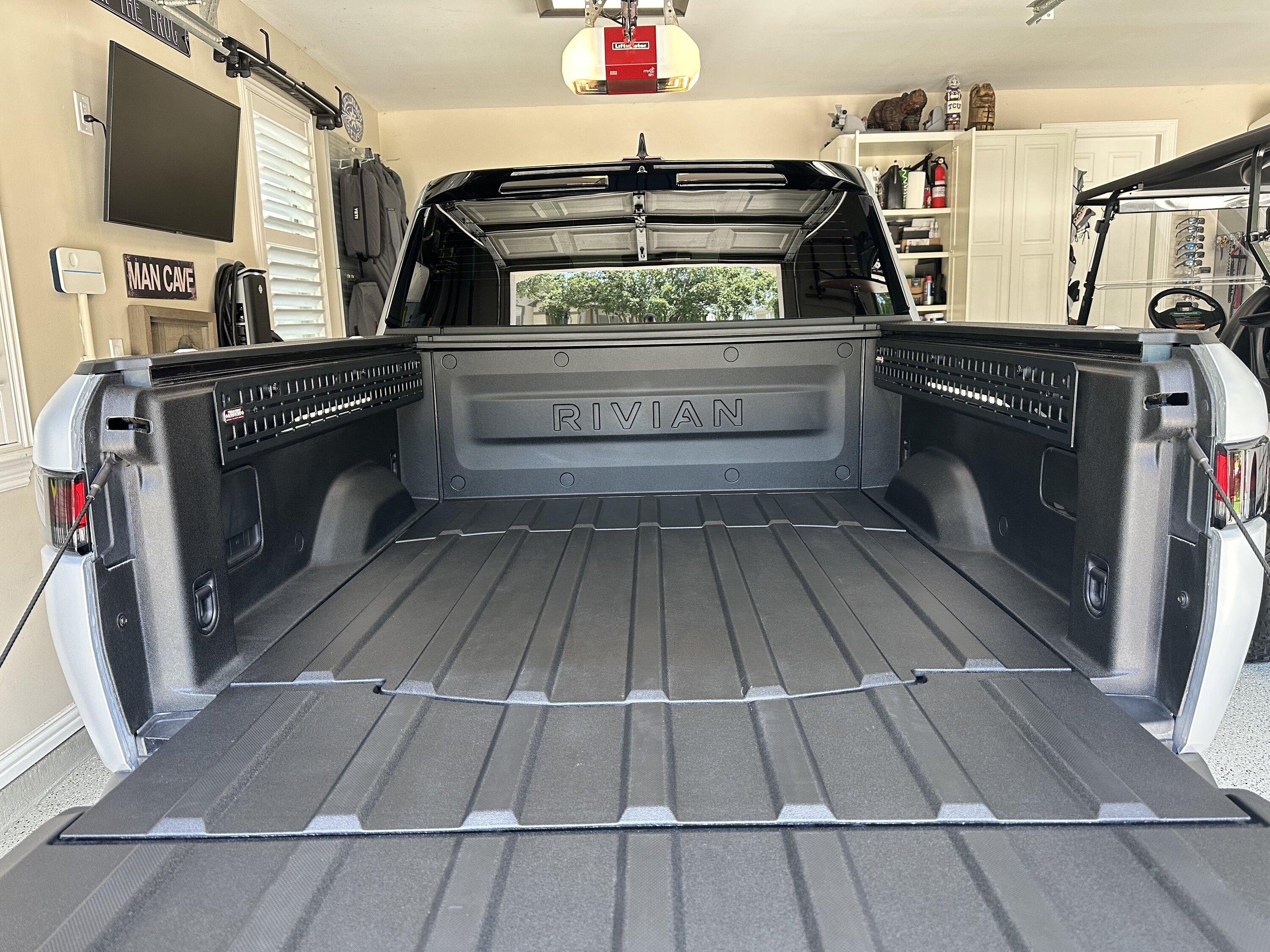 Rivian R1T R1S Builtright Bedside Molle Panel Kit installed in R1T bed IMG_2656