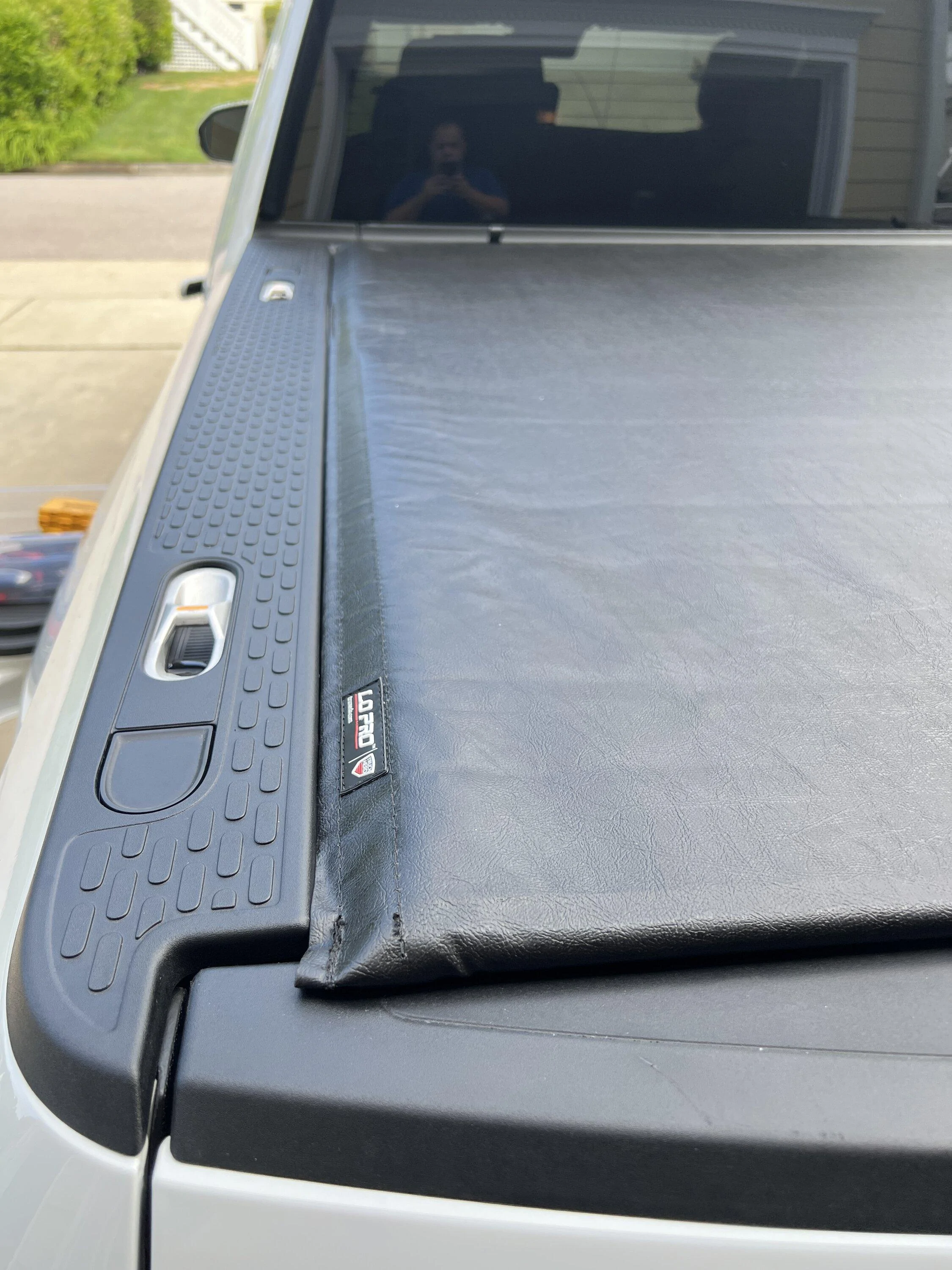 Rivian R1T R1S RMaxx Soft Tonneau Roll-up Bed Cover -- Installed Photos IMG_4148