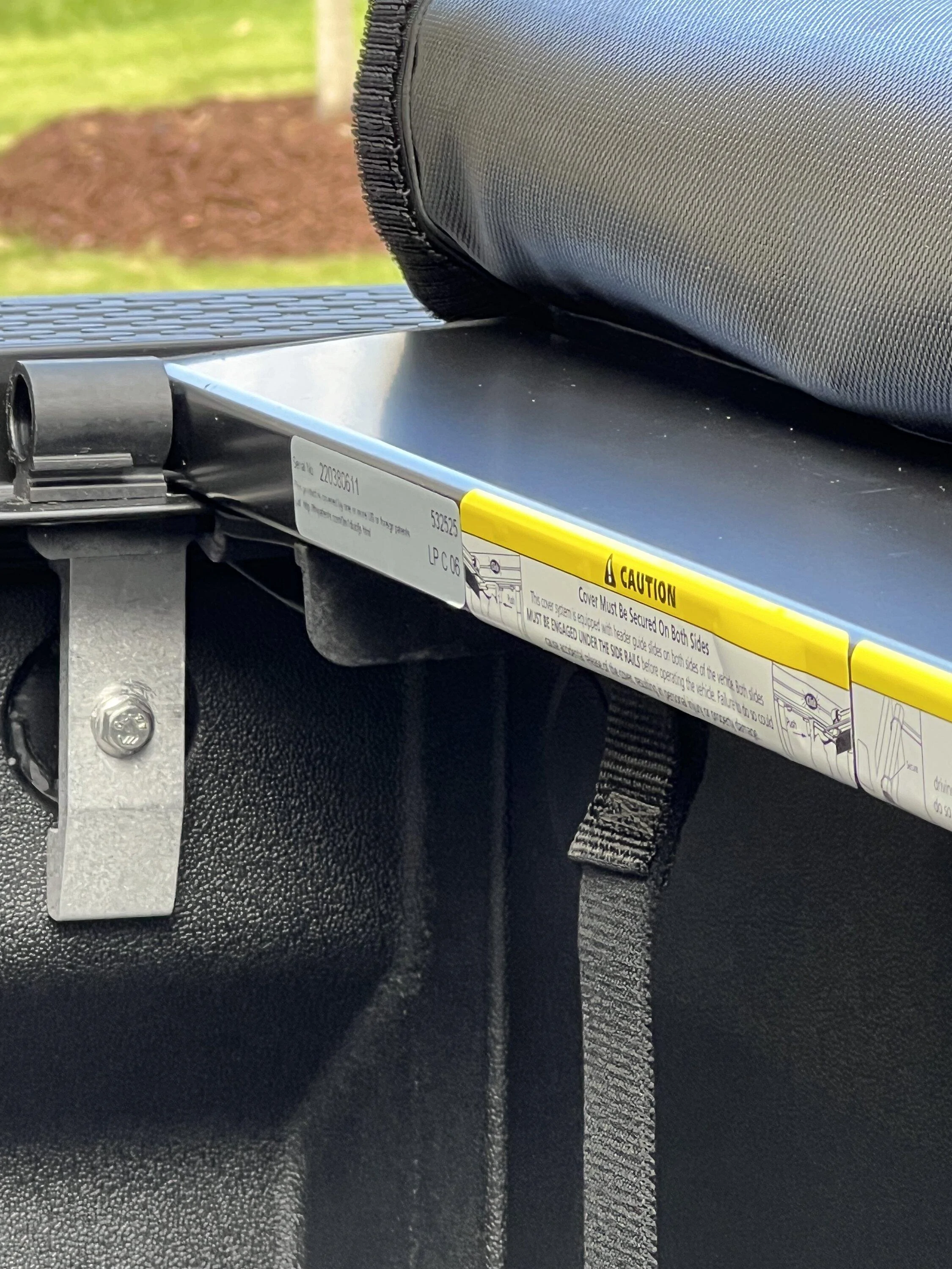 Rivian R1T R1S RMaxx Soft Tonneau Roll-up Bed Cover -- Installed Photos IMG_4155
