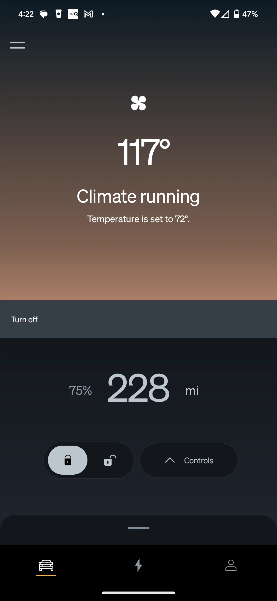 Rivian R1T R1S Extremely Hot Interior while at SC Screenshot_20230414-162209