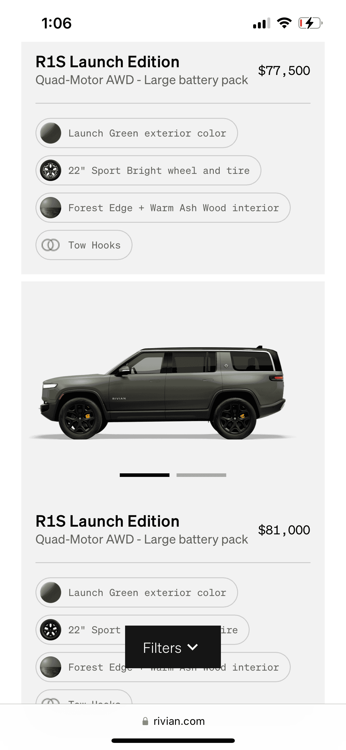 Rivian R1T R1S R1S Shop access live with lots of inventory! F6154290-71E4-4B07-9DEF-DDFAE3441D53