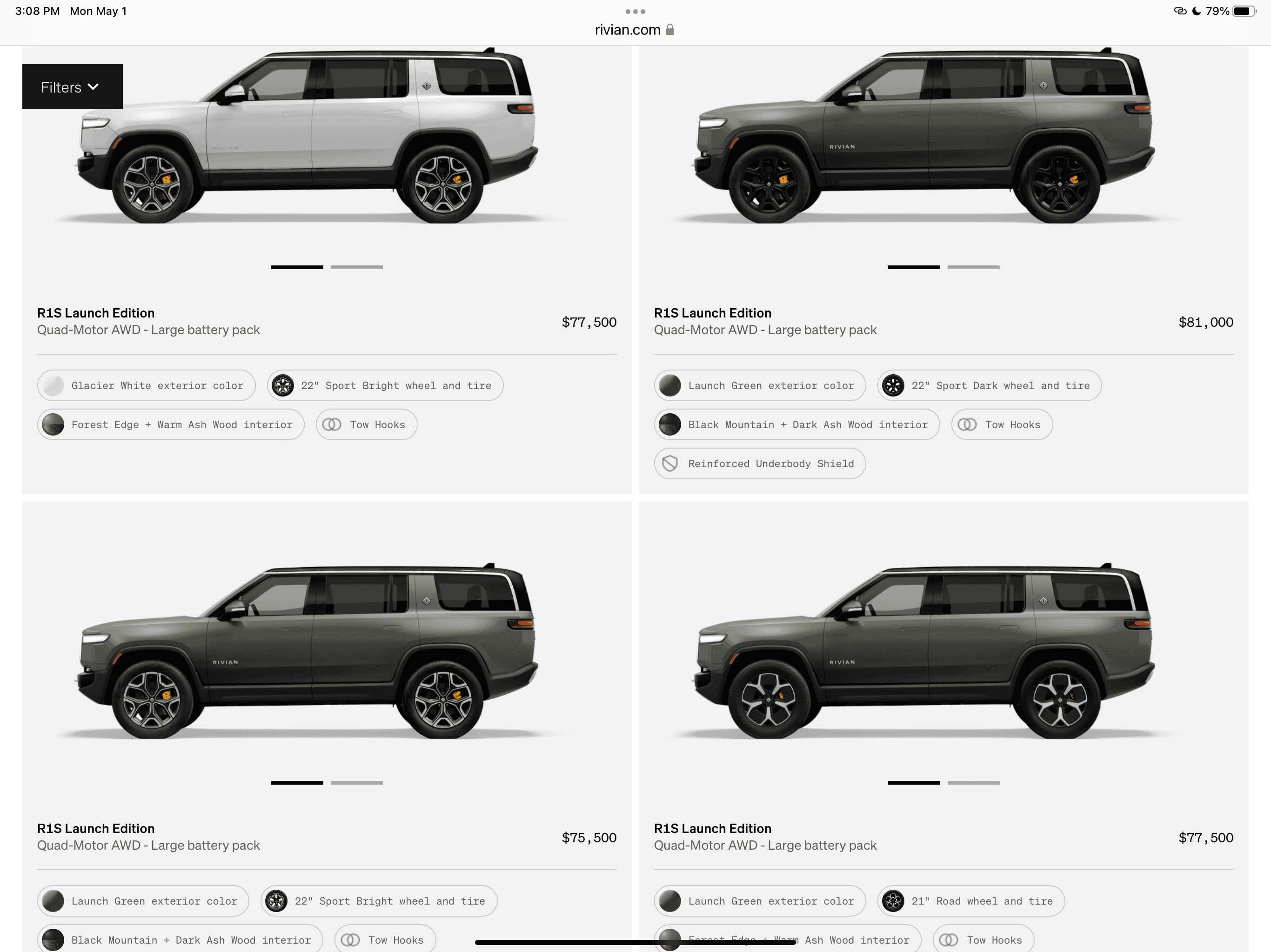 Rivian R1T R1S R1S Shop access live with lots of inventory! E35A37BD-875F-4090-95A6-5D7AA091BB95
