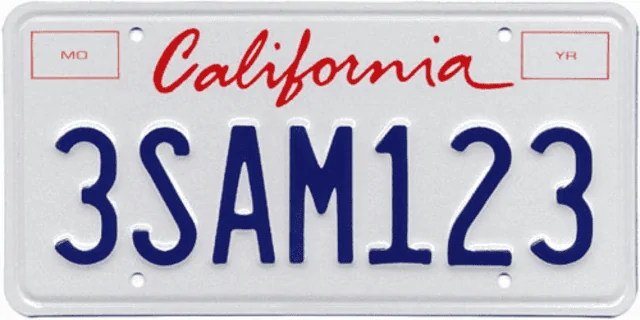 Rivian R1T R1S R1T Registration in California deemed commercial vehicle California_license_plate_(1994–1998)