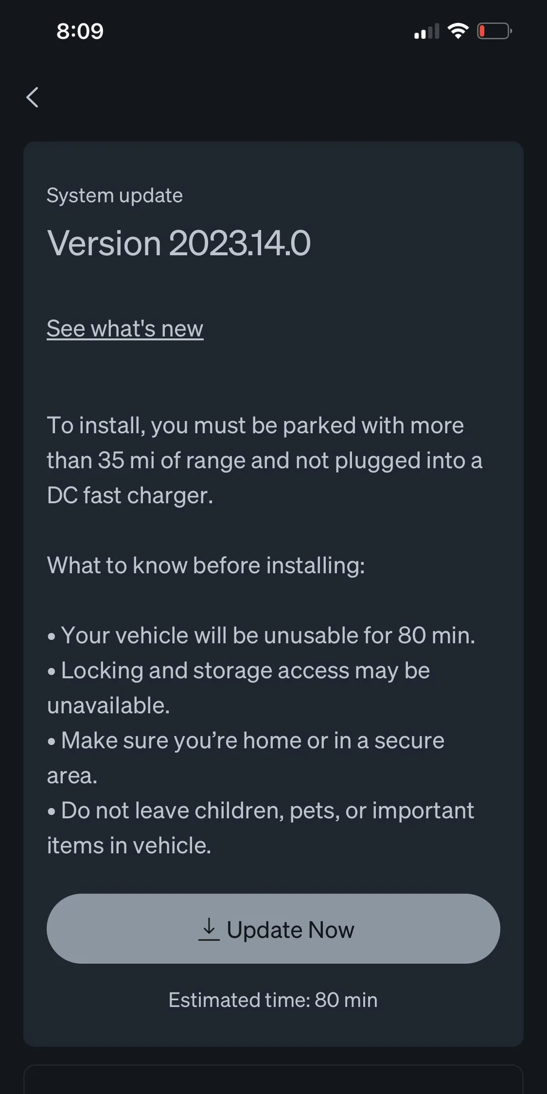 Rivian R1T R1S 2023.14.0 Software update released IMG_1389