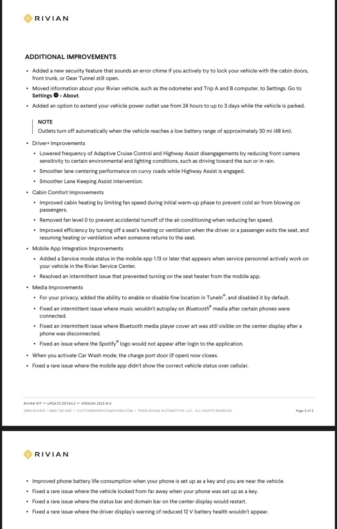 Rivian R1T R1S 2023.14.0 Software update released IMG_1393