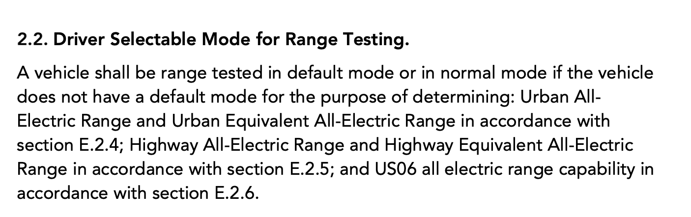 Rivian R1T R1S What drive mode is used for the EPA max range spec? 1683098018958