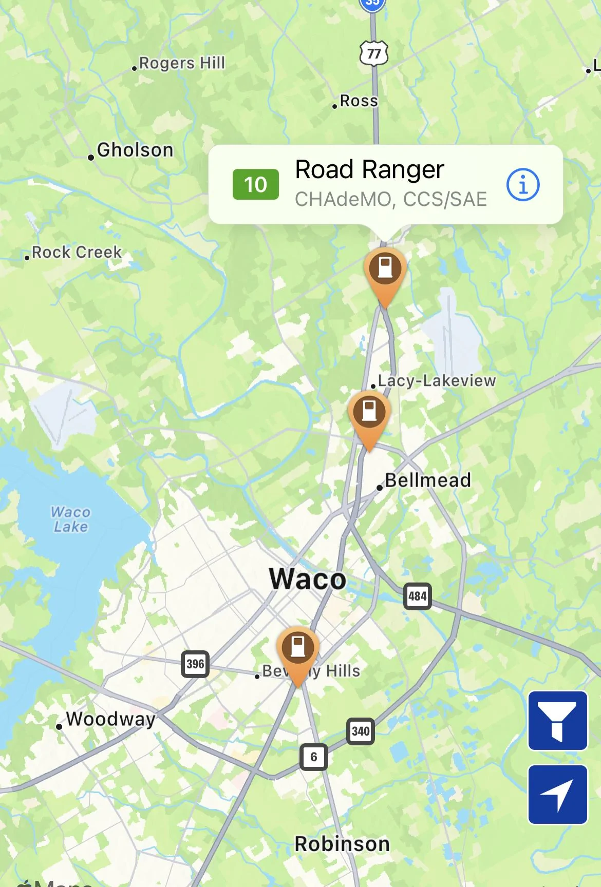 Rivian R1T R1S RAN Rivian Charging Stations Locations Map via Google Maps IMG_7072