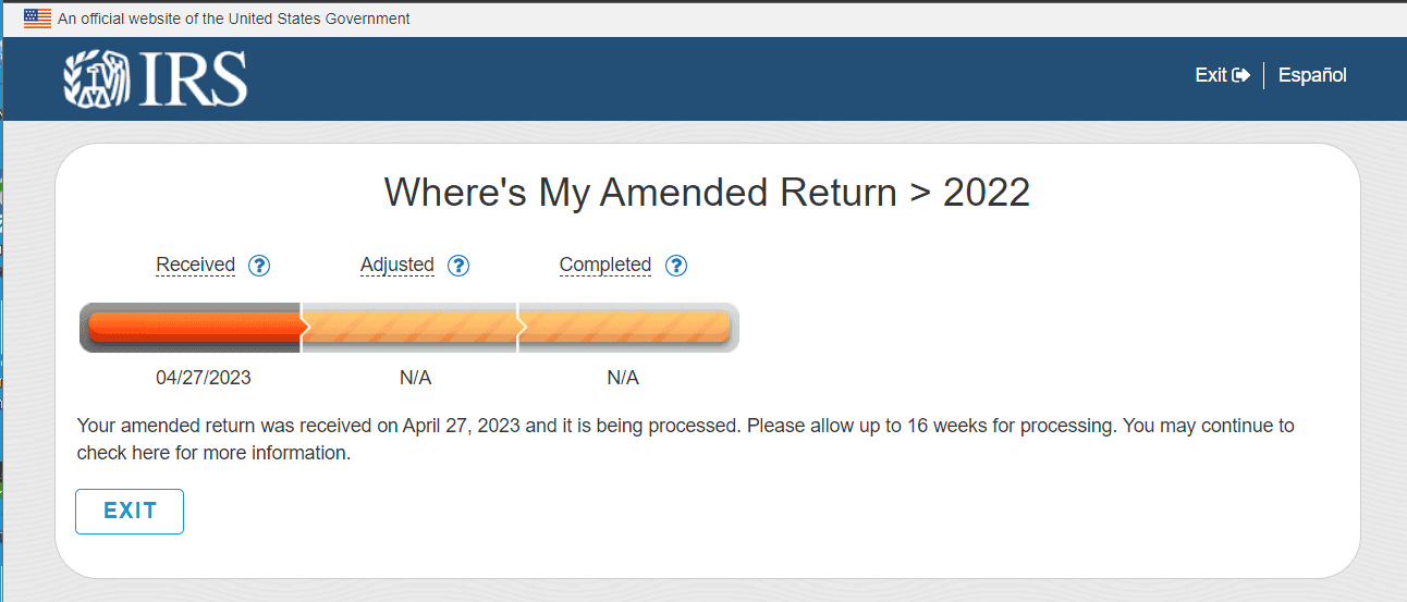 Rivian R1T R1S Has anyone received their refund for an amended 2022 federal tax return? Screenshot 2023-05-07 202958