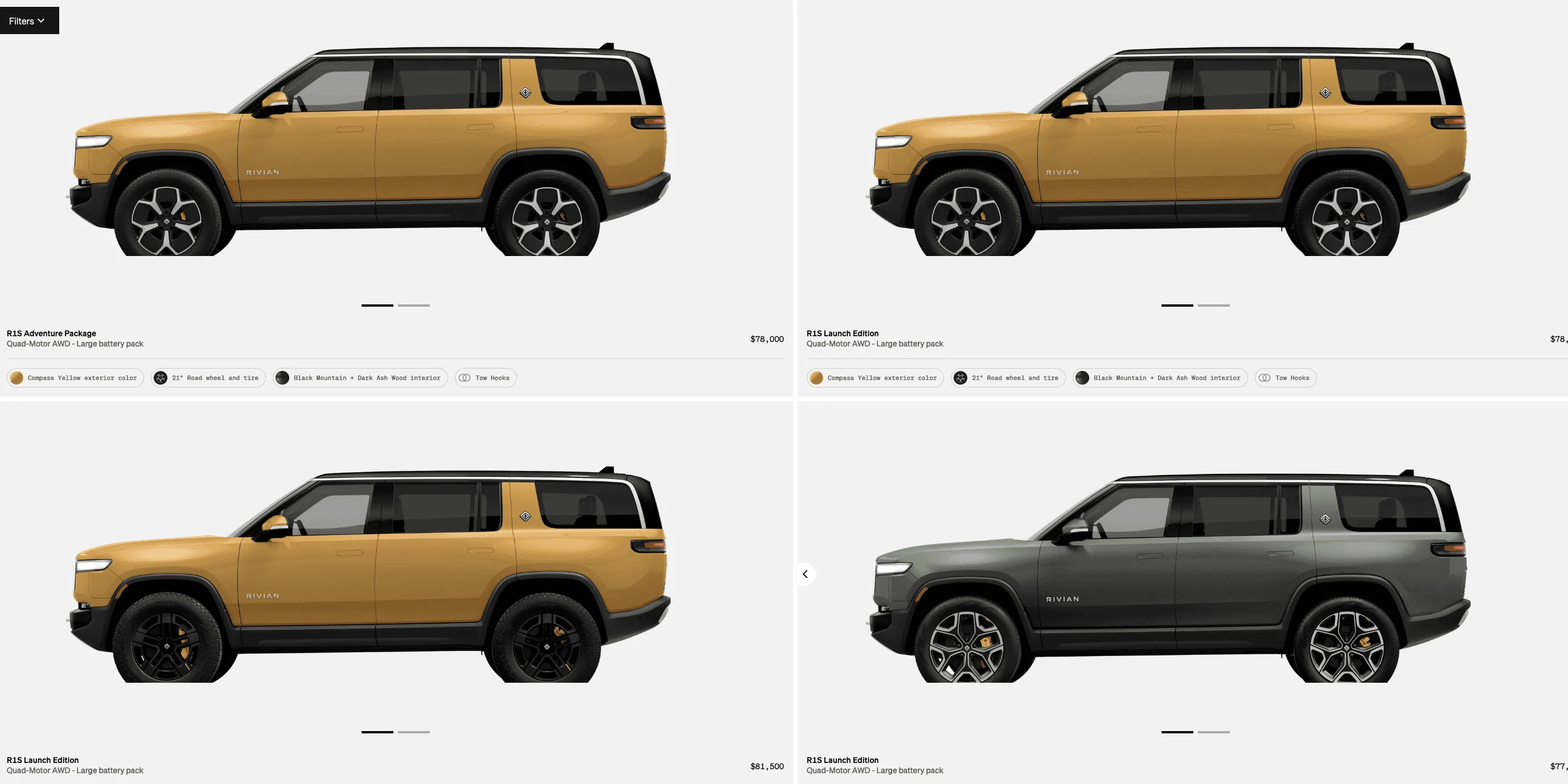 Rivian R1T R1S R1S Shop access live with lots of inventory! 1683568160544