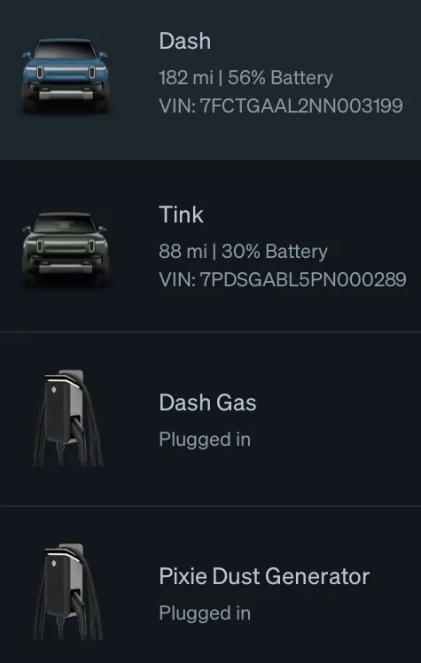 Rivian R1T R1S What'd you name / nickname your Rivian? Screenshot_20230508_221530_Rivian