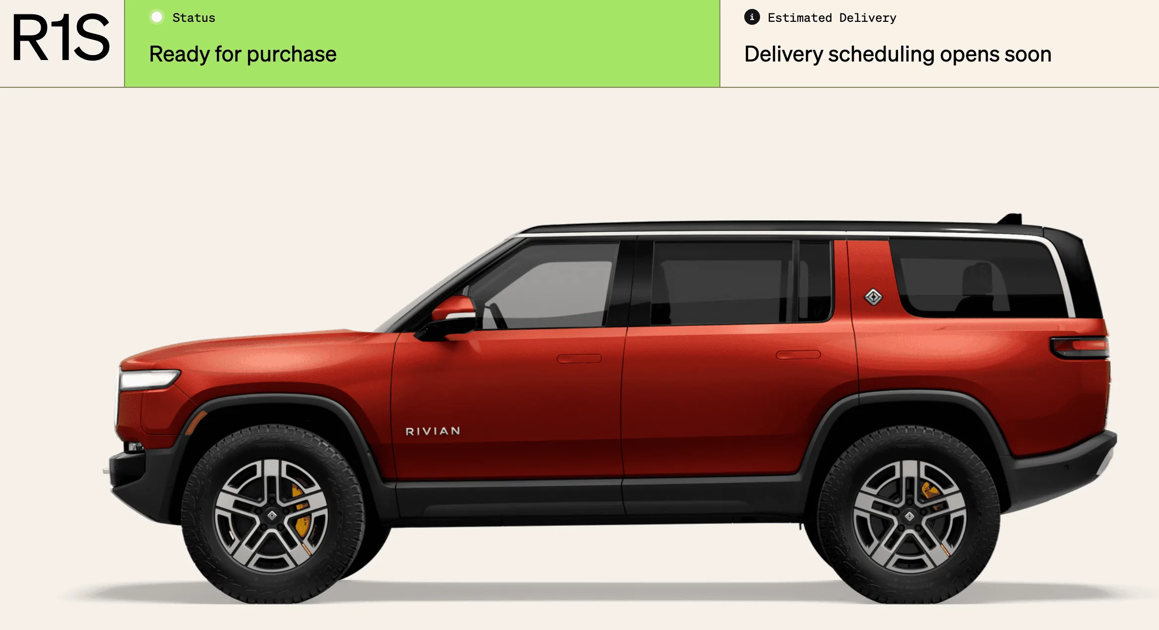 Rivian R1T R1S R1S Shop access live with lots of inventory! 1683841519482