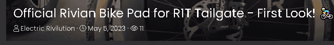 Rivian R1T R1S Official Rivian Bike Pad for R1T Tailgate - First Look! ?‍♀️ (updated w/ photos in use) 1683909155737