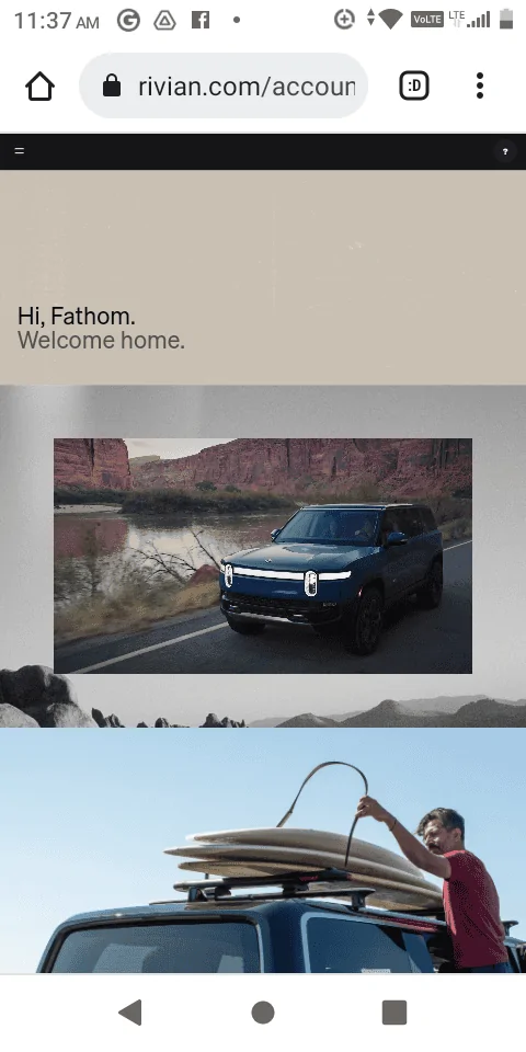 Rivian R1T R1S R1S Shop access live with lots of inventory! Screenshot_20230427-113714