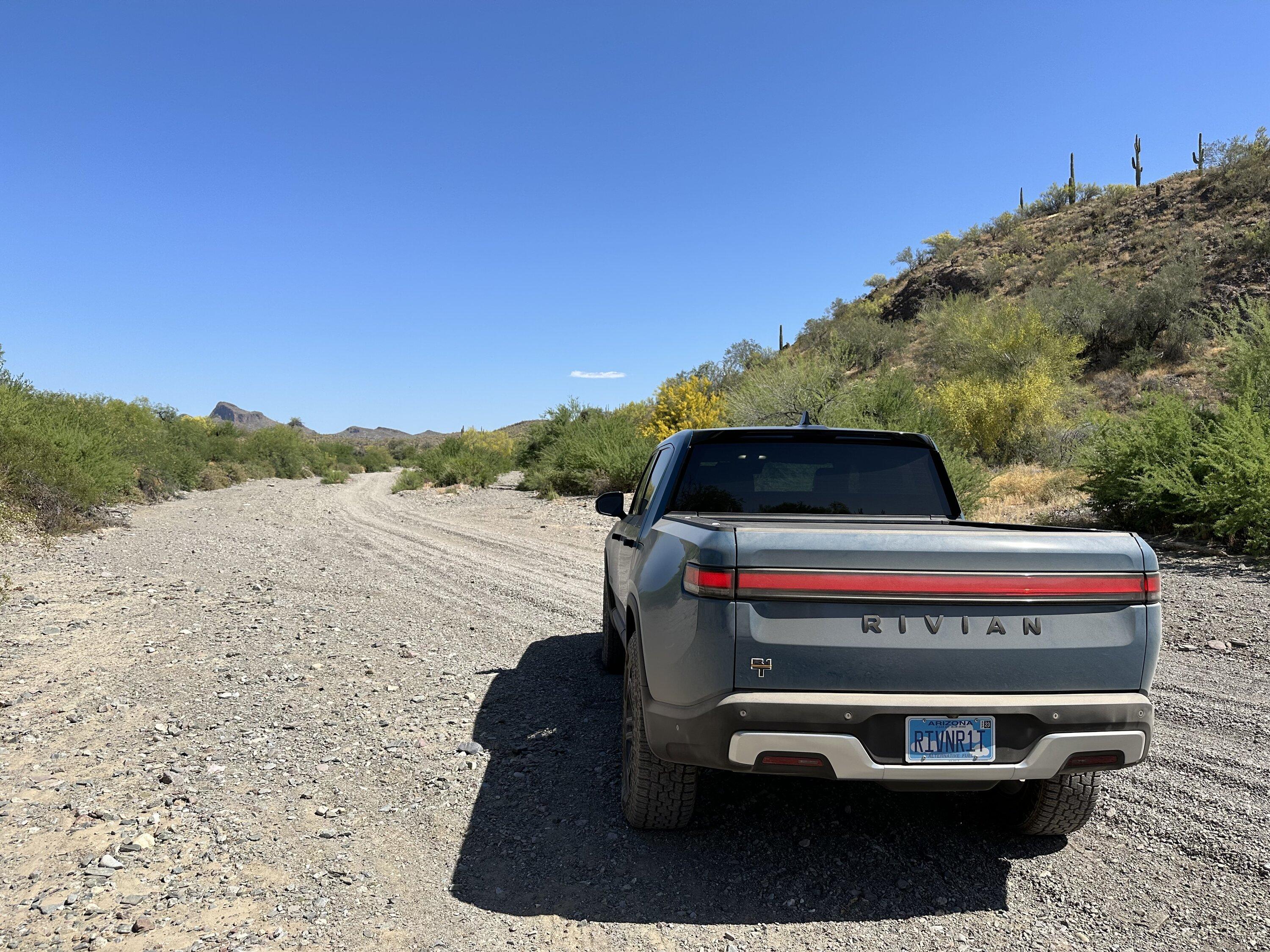 Rivian R1T R1S R1T Off Road Trail Report & Videos: Morgan City Wash (Metro Phoenix Area) 5/12/2023 IMG_1926