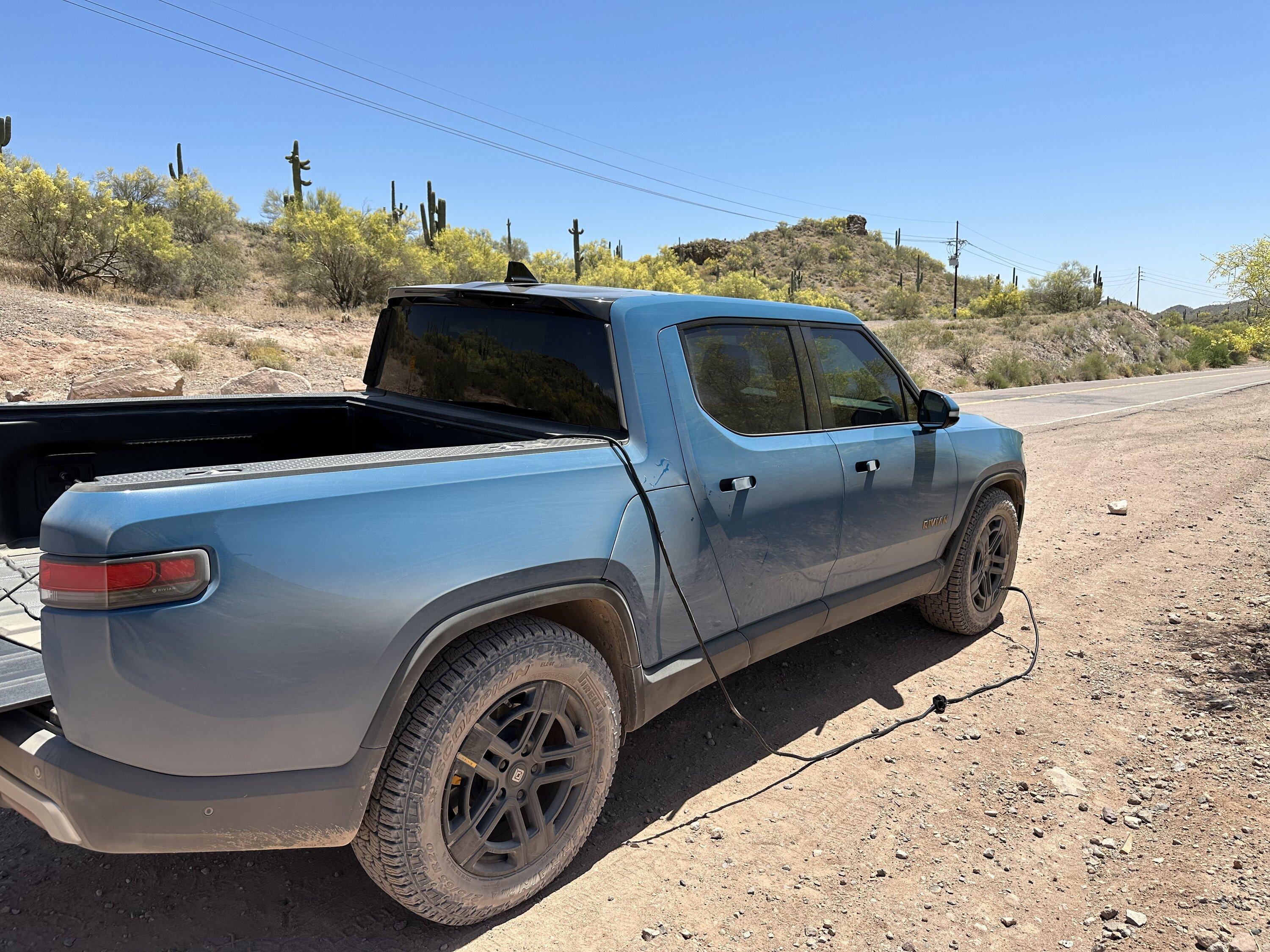 Rivian R1T R1S R1T Off Road Trail Report & Videos: Morgan City Wash (Metro Phoenix Area) 5/12/2023 IMG_1979