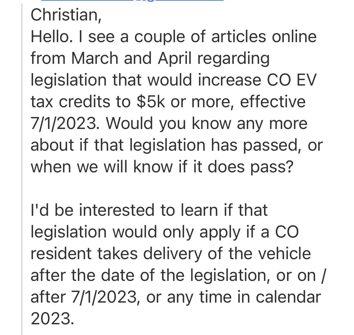 Rivian R1T R1S Colorado- Changes to the state tax credit 1D9CD7F8-0E23-4A31-8766-1A55D8B50E32