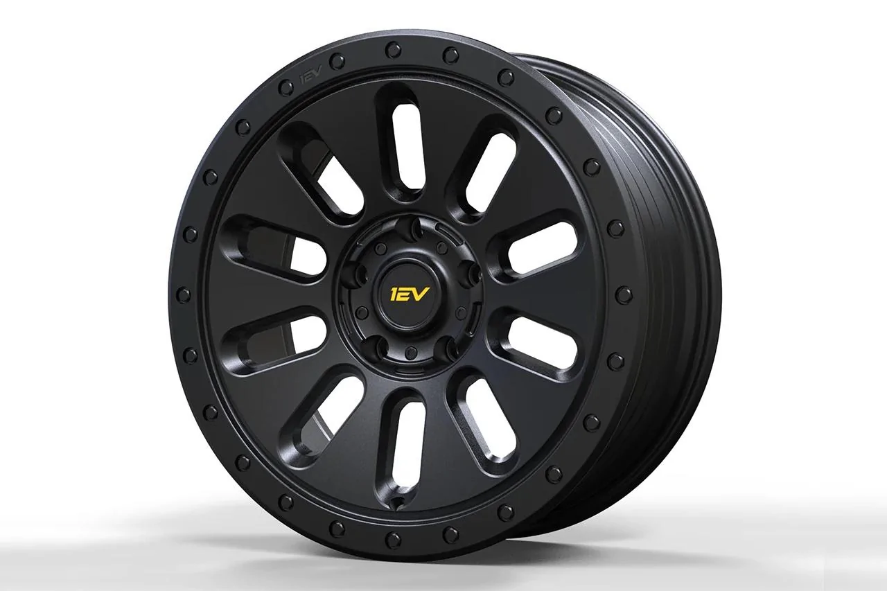 Rivian R1T R1S New Wheels Launched for Rivian R1T / R1S from Team 1EV - R1000 Adventure and R800 Compass 1ev-rivian-r1t-r1s-r1000-satin-black-wheel-1_4000x@2x.progressiv