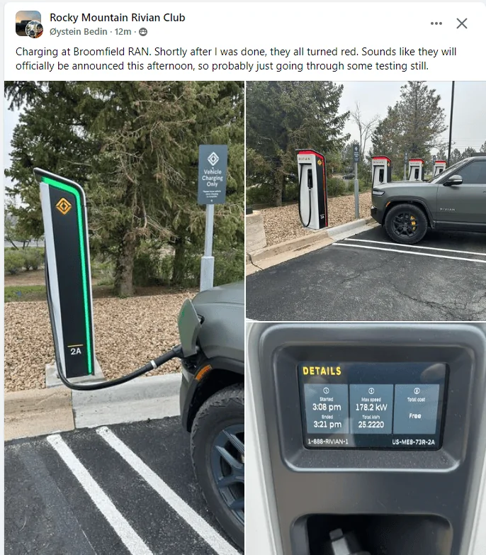 Rivian R1T R1S RAN Rivian Charging Stations Locations Map via Google Maps 1684532387533