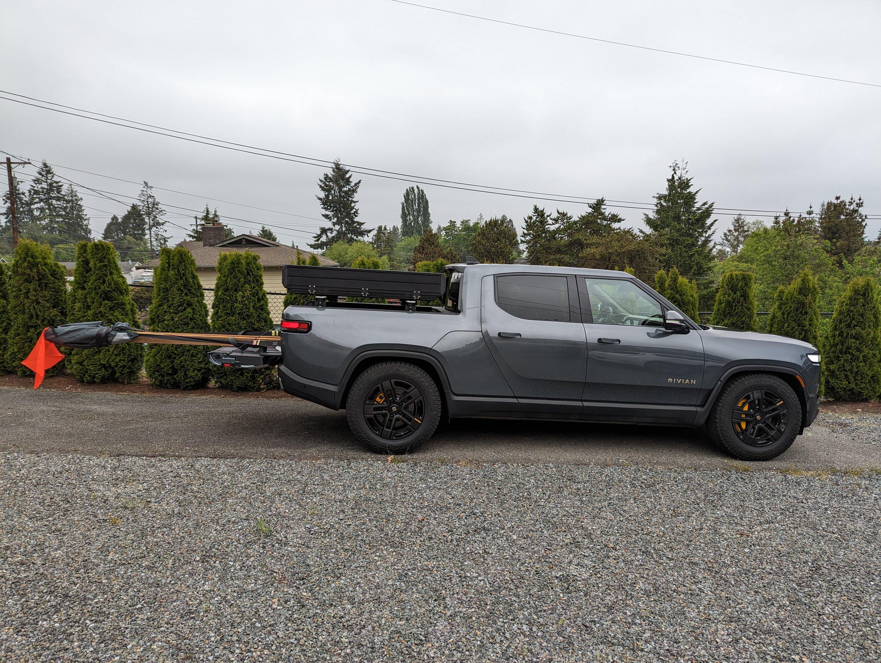 Rivian R1T R1S LOADD Sheett to Haul 12' Cargo (4x4 posts) PXL_20230521_172208670