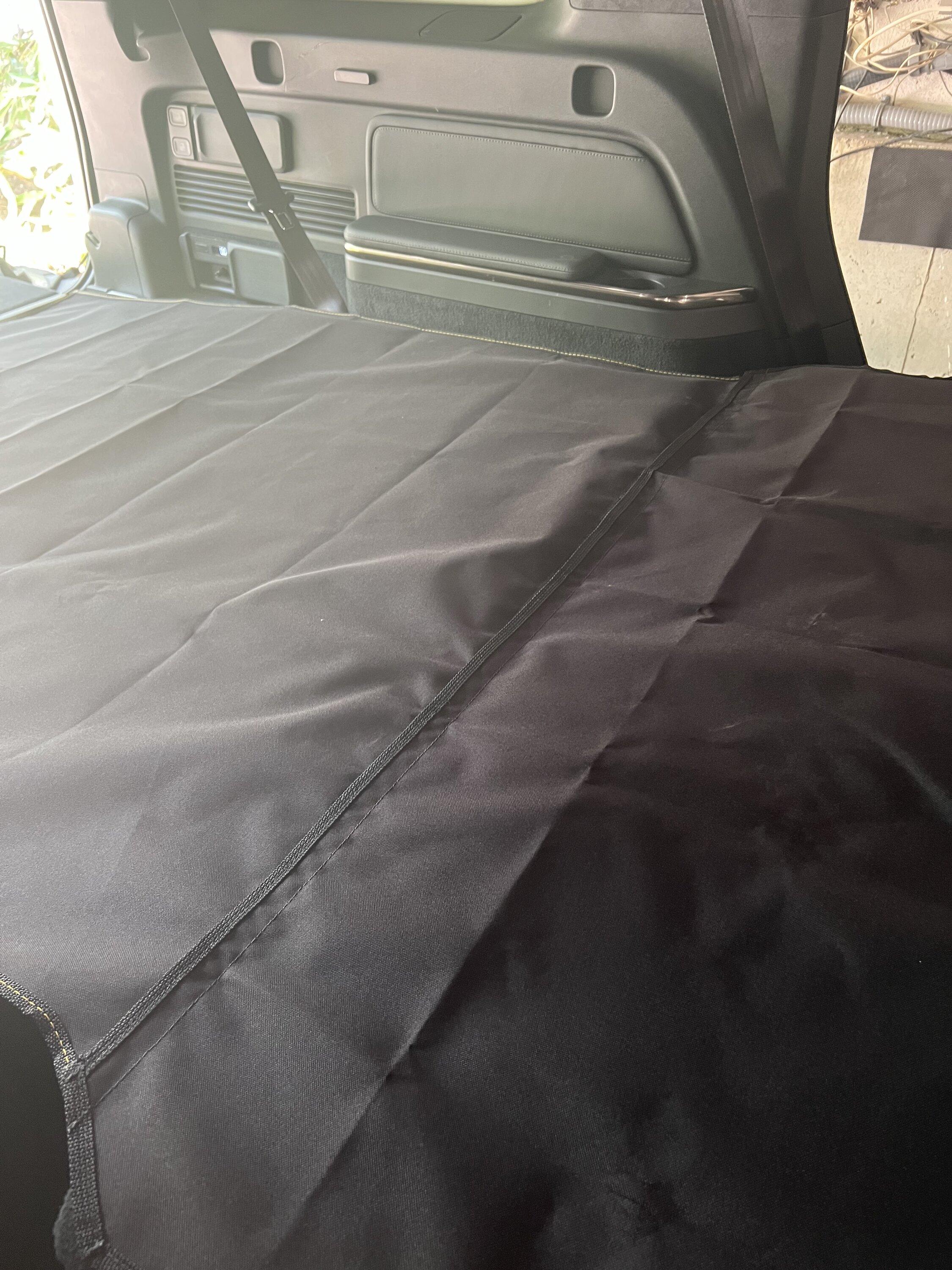 Rivian R1T R1S Pet Owners Rejoice! Sneak Peek at the excellent Canvasback 1-Piece R1S Cargo Cover Prototype IMG_8387