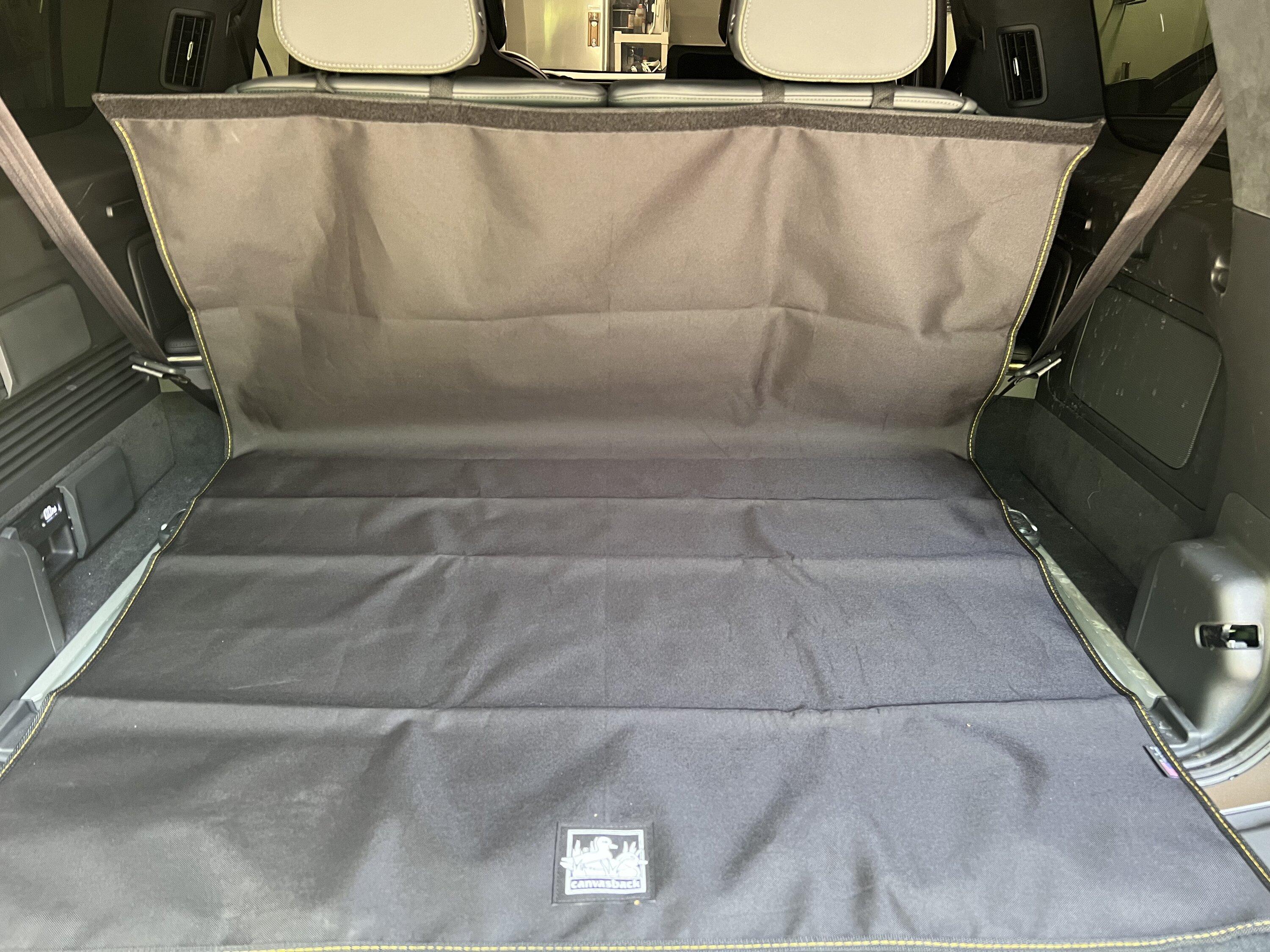 Rivian R1T R1S Pet Owners Rejoice! Sneak Peek at the excellent Canvasback 1-Piece R1S Cargo Cover Prototype IMG_8381