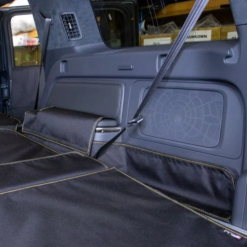 Rivian R1T R1S Pet Owners Rejoice! Sneak Peek at the excellent Canvasback 1-Piece R1S Cargo Cover Prototype img_2250