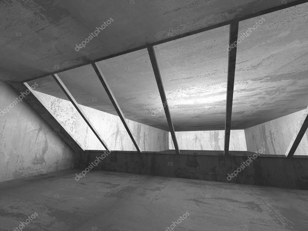 Rivian R1T R1S Leaked photos of CyberTruck Interior stock-photo-dark-empty-concrete-room