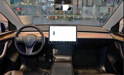 Rivian R1T R1S Leaked photos of CyberTruck Interior burlappcar-tesla-3