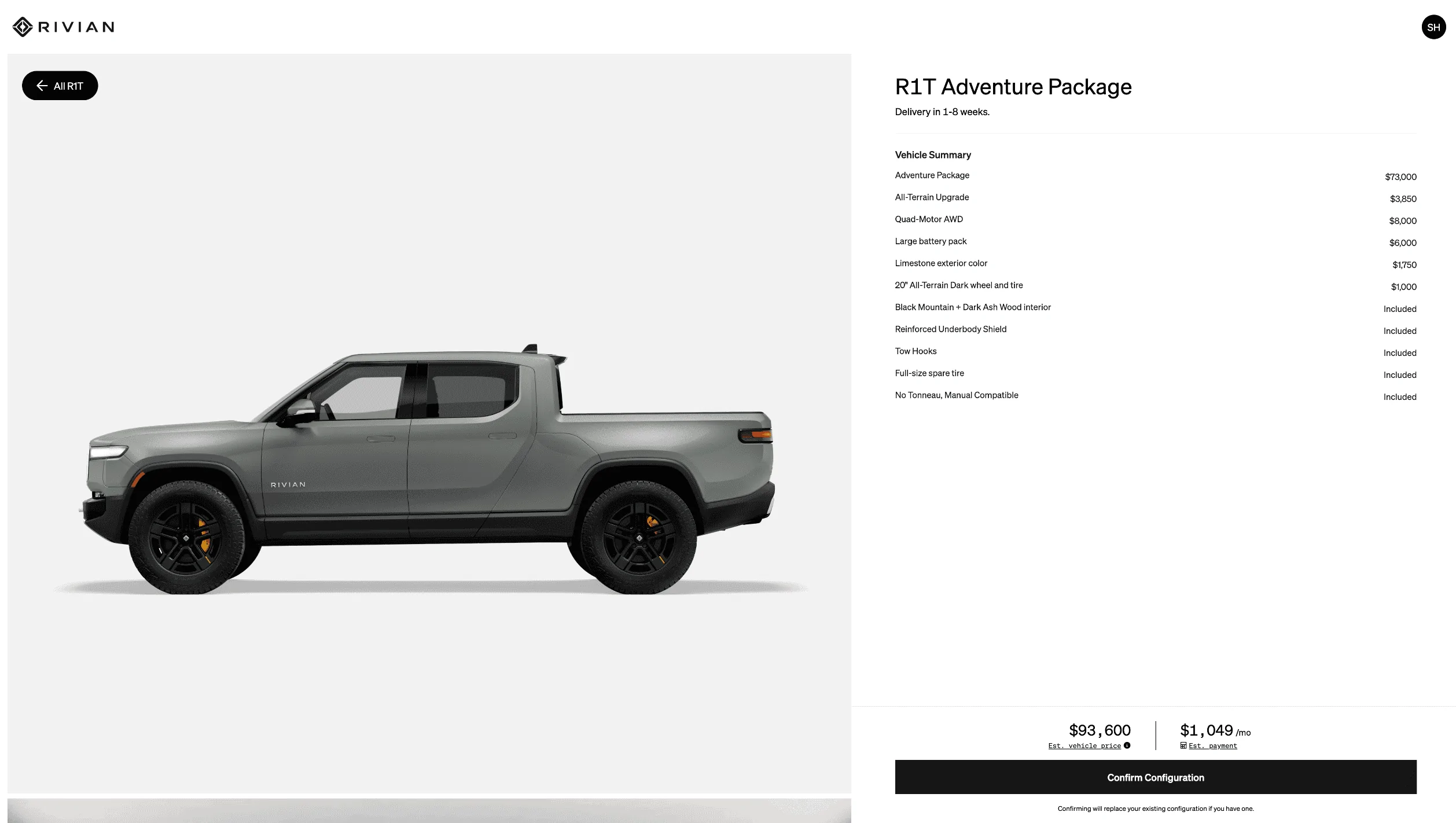 Rivian R1T R1S Second Attempt - Fast shop access! Screenshot 2023-05-26 at 11.31.59 AM