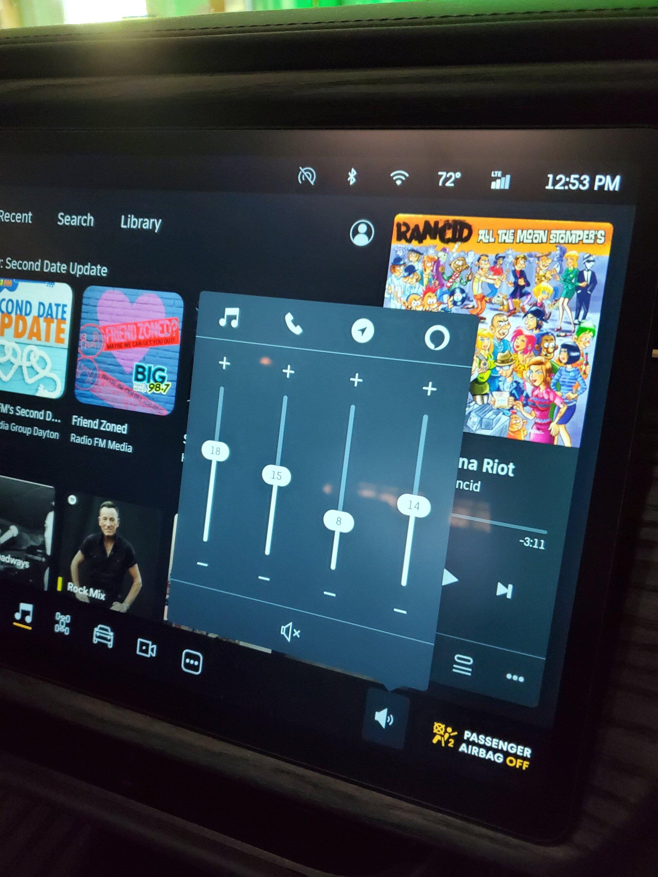 Rivian R1T R1S Phone ring incredibly loud. Any way to turn it down? 1685130784606437657279516028395