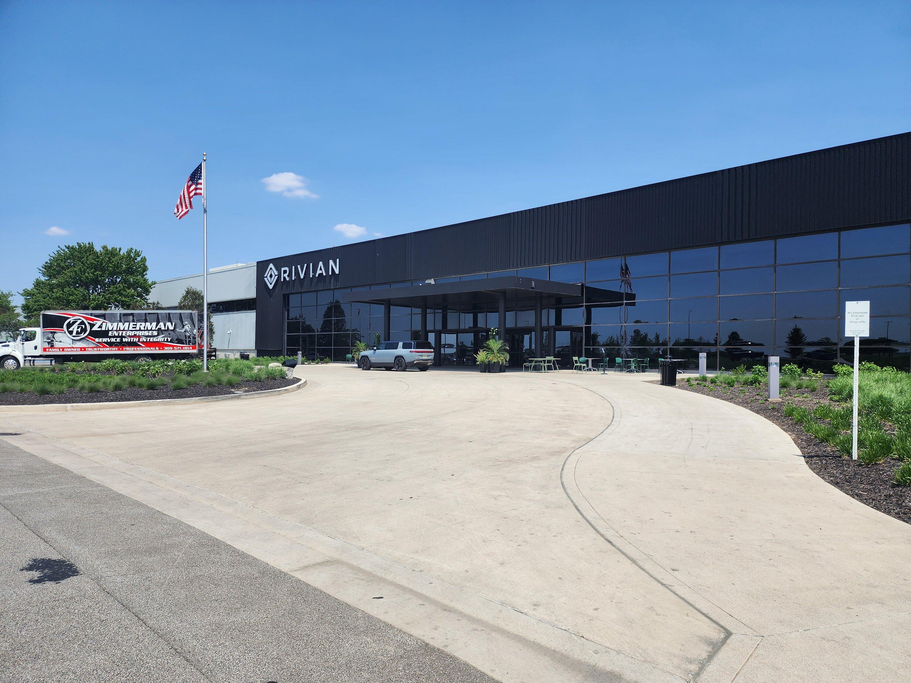 Rivian R1T R1S Picked up my R1S from Rivian factory!! Love the combo: double Forest exterior + interior 20230523_133645