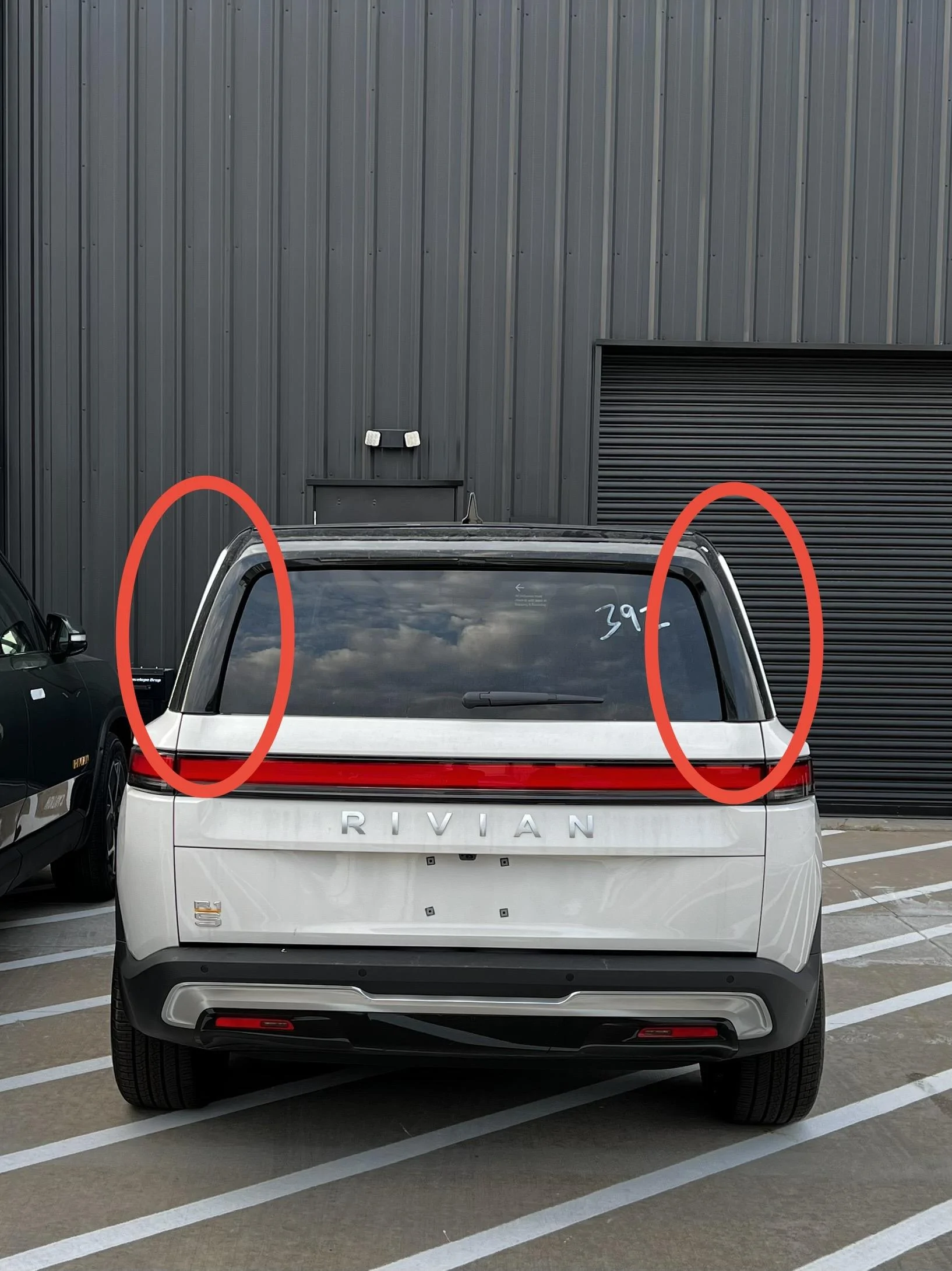 Rivian R1T R1S Rear Window Trim Sticking Out on Both Sides IMG_7510