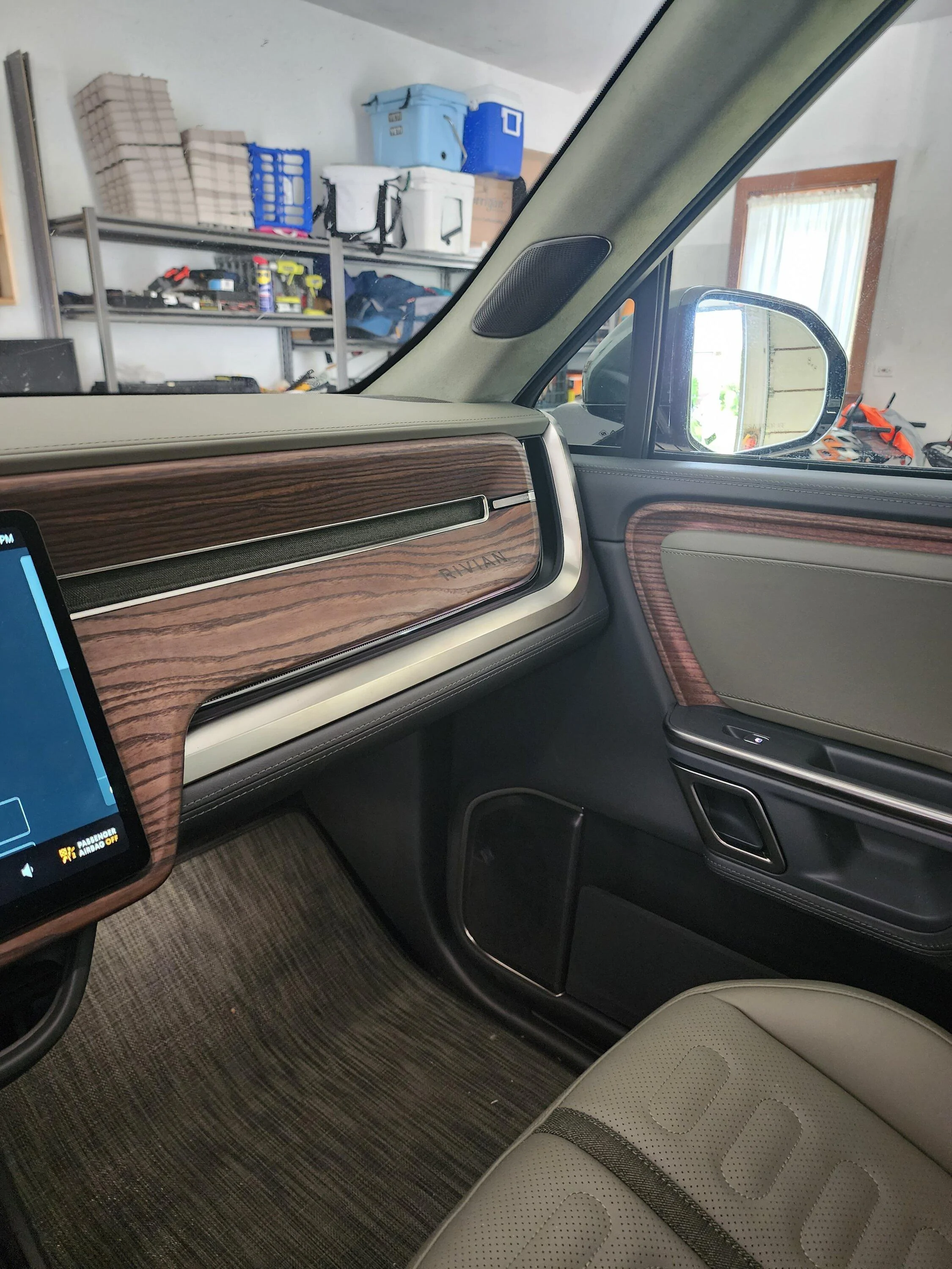 Rivian R1T R1S Picked up my R1S from Rivian factory!! Love the combo: double Forest exterior + interior 16854826016514944133266369817589