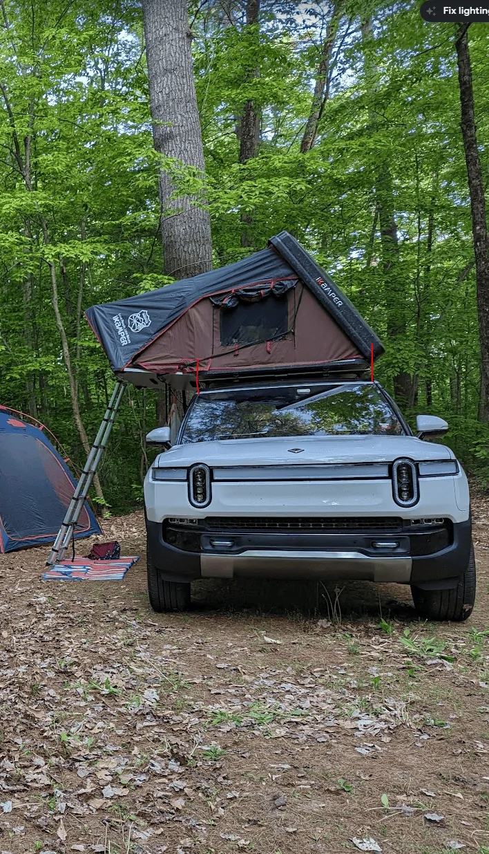 Rivian R1T R1S Shakedown Camping Trip with R1S and iKamper Skycamp 2.0/3.0 to the Adirondacks Capture3