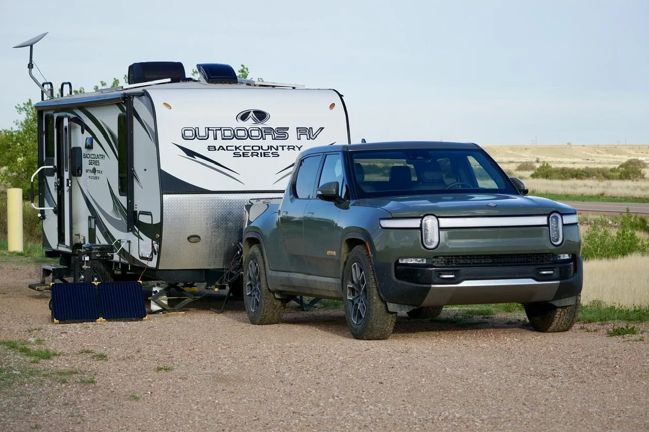 Rivian R1T R1S Range Test Towing a nuCamp Tab400 DSC04001