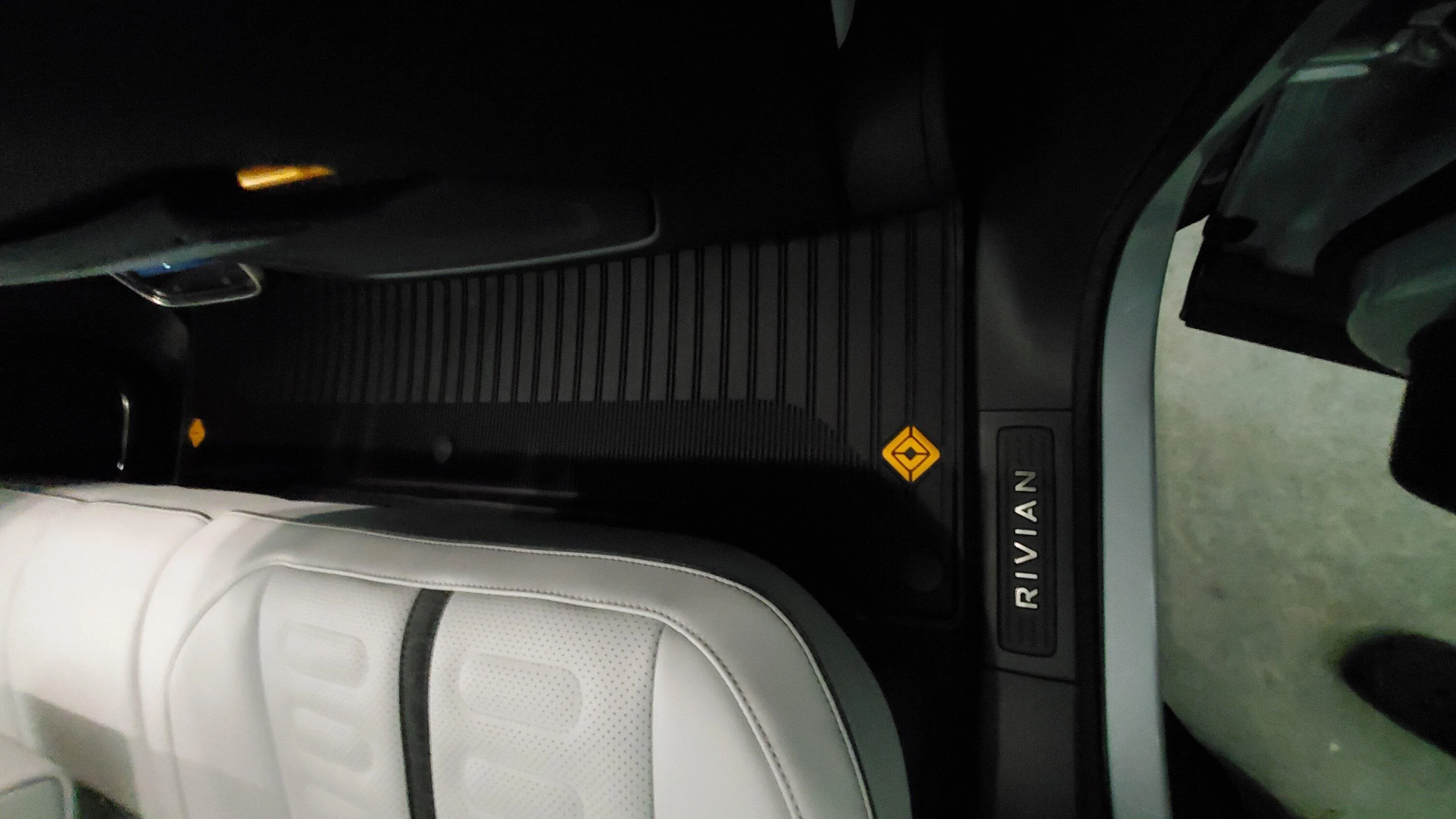 Rivian R1T R1S Yellow Logo All Weather Floor Mats now available in Gear Shop for both R1S & R1T 20230601_151506