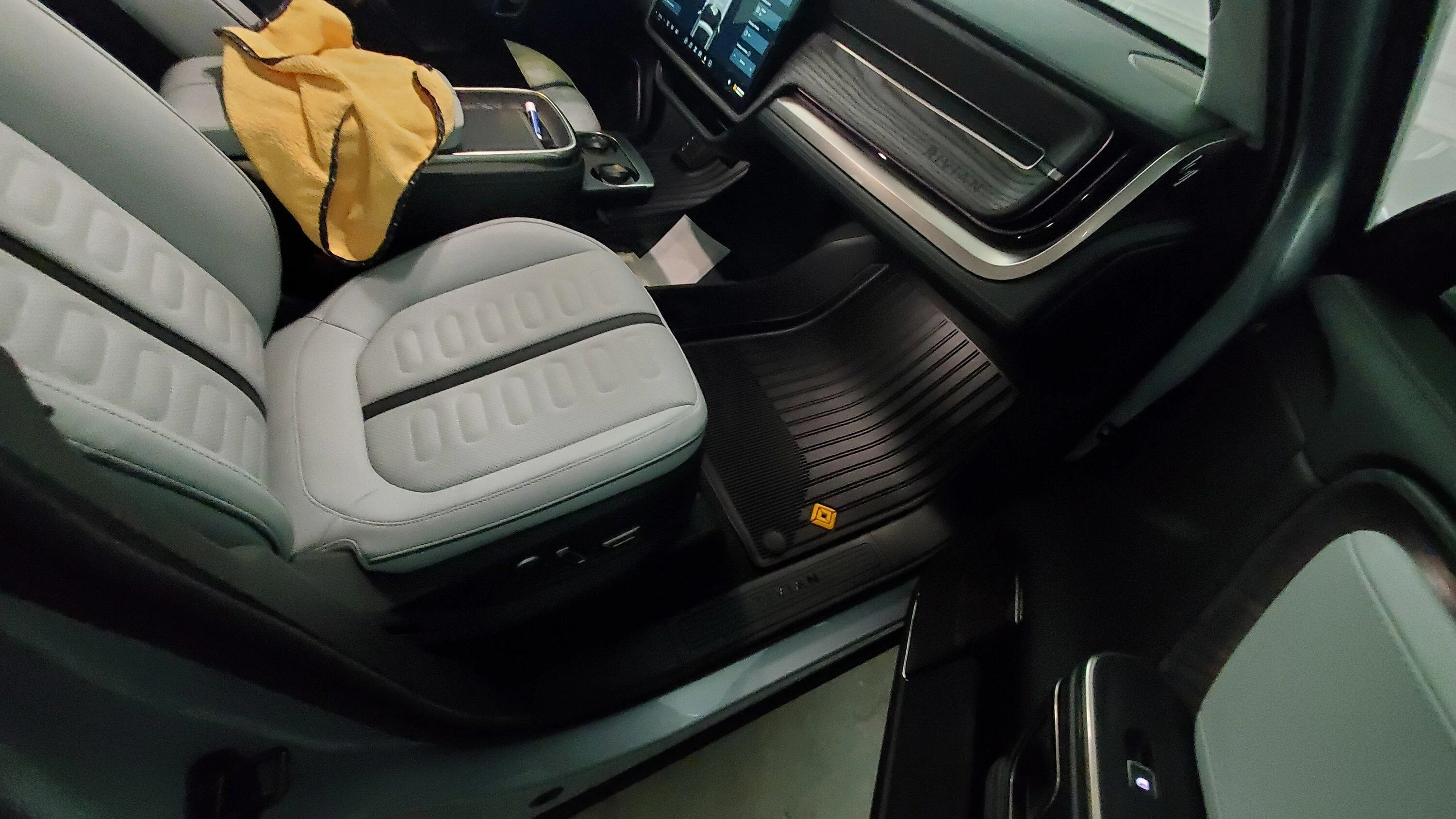 Rivian R1T R1S Yellow Logo All Weather Floor Mats now available in Gear Shop for both R1S & R1T 20230601_151450