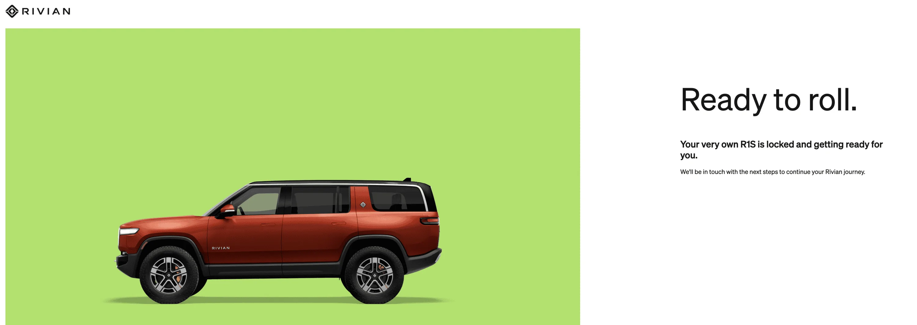 Rivian R1T R1S R1S Shop access live with lots of inventory! Rivian_R1S_Ready_To_Roll_May30_2023
