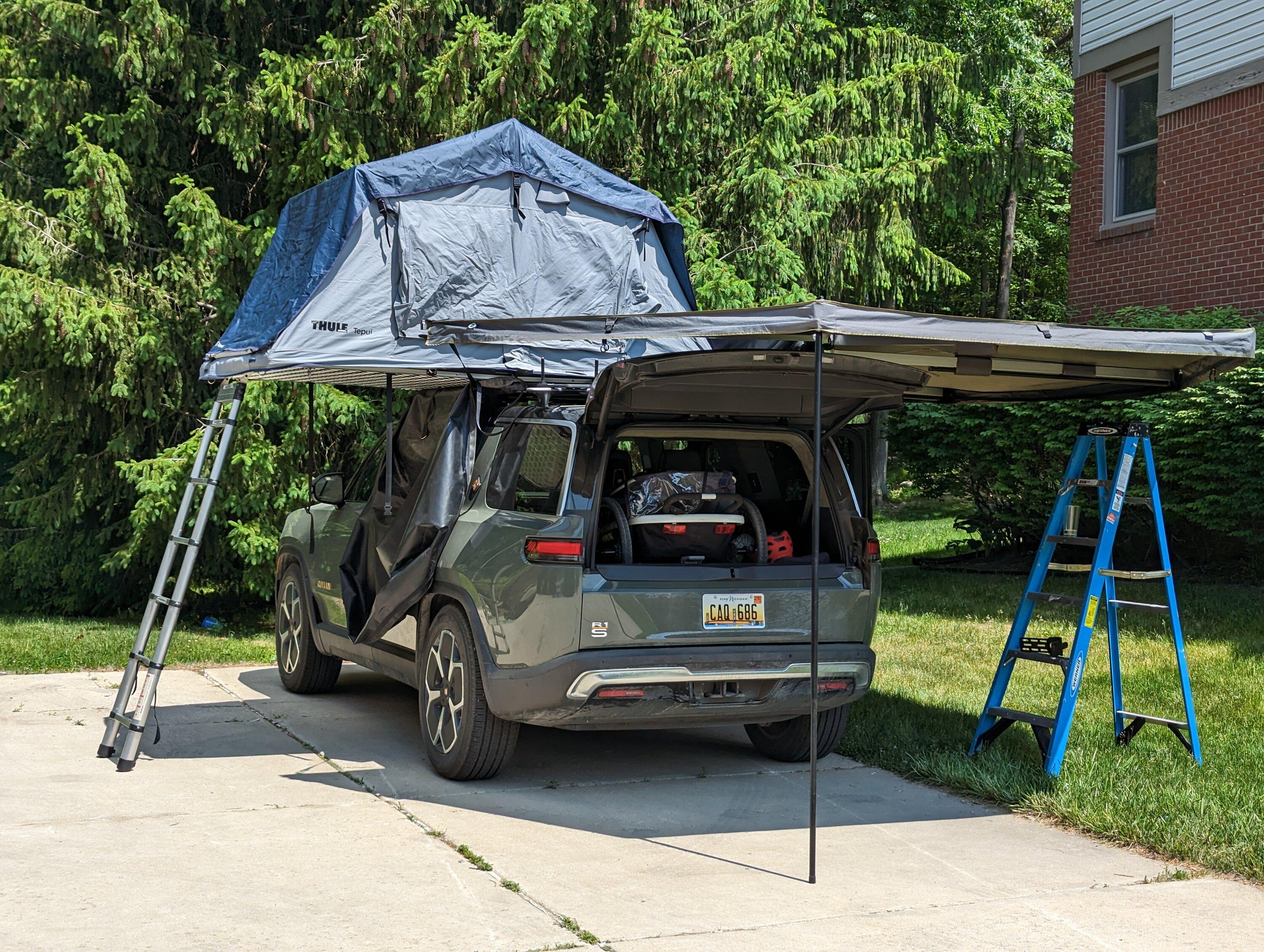 Rivian R1T R1S Overland Systems 270 degree awning installed PXL_20230603_163153592